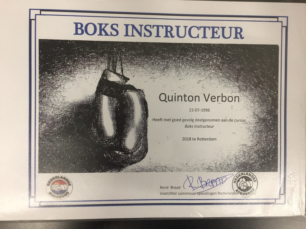 Quinton Verbon boksinstructeur!